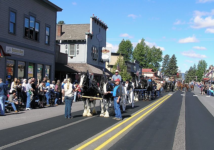 Défilé de rodéo à Sisters, Oregon