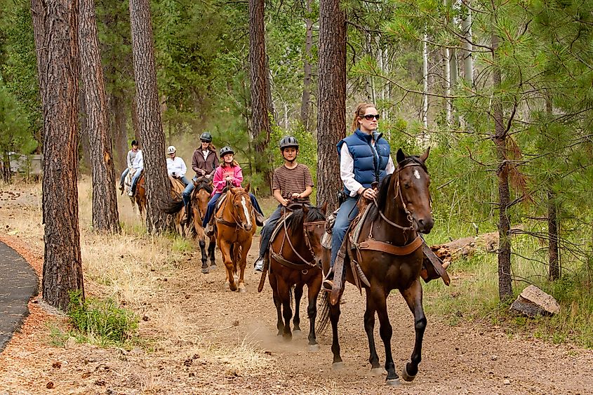 Équitation près de Black Butte Ranch, à Sisters, Oregon