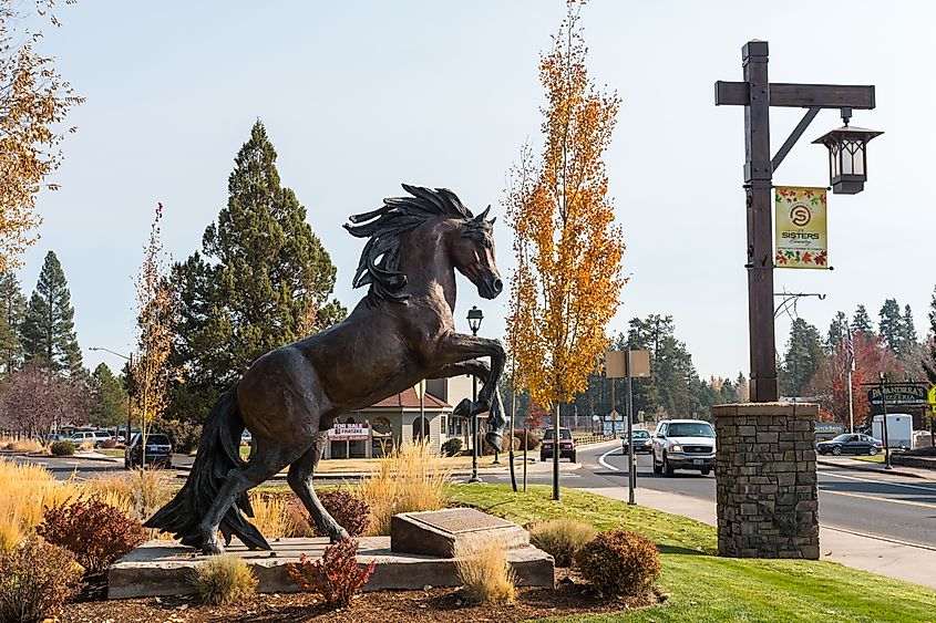 La rue principale de Sisters, Oregon