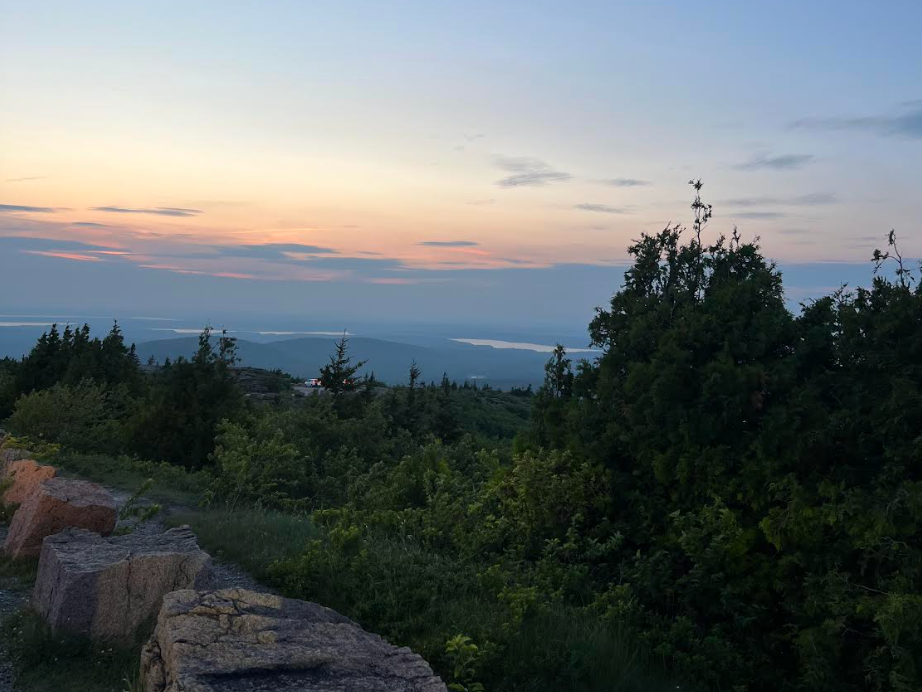 Coucher de soleil au Mont Cadillac dans le parc national d'Acadia