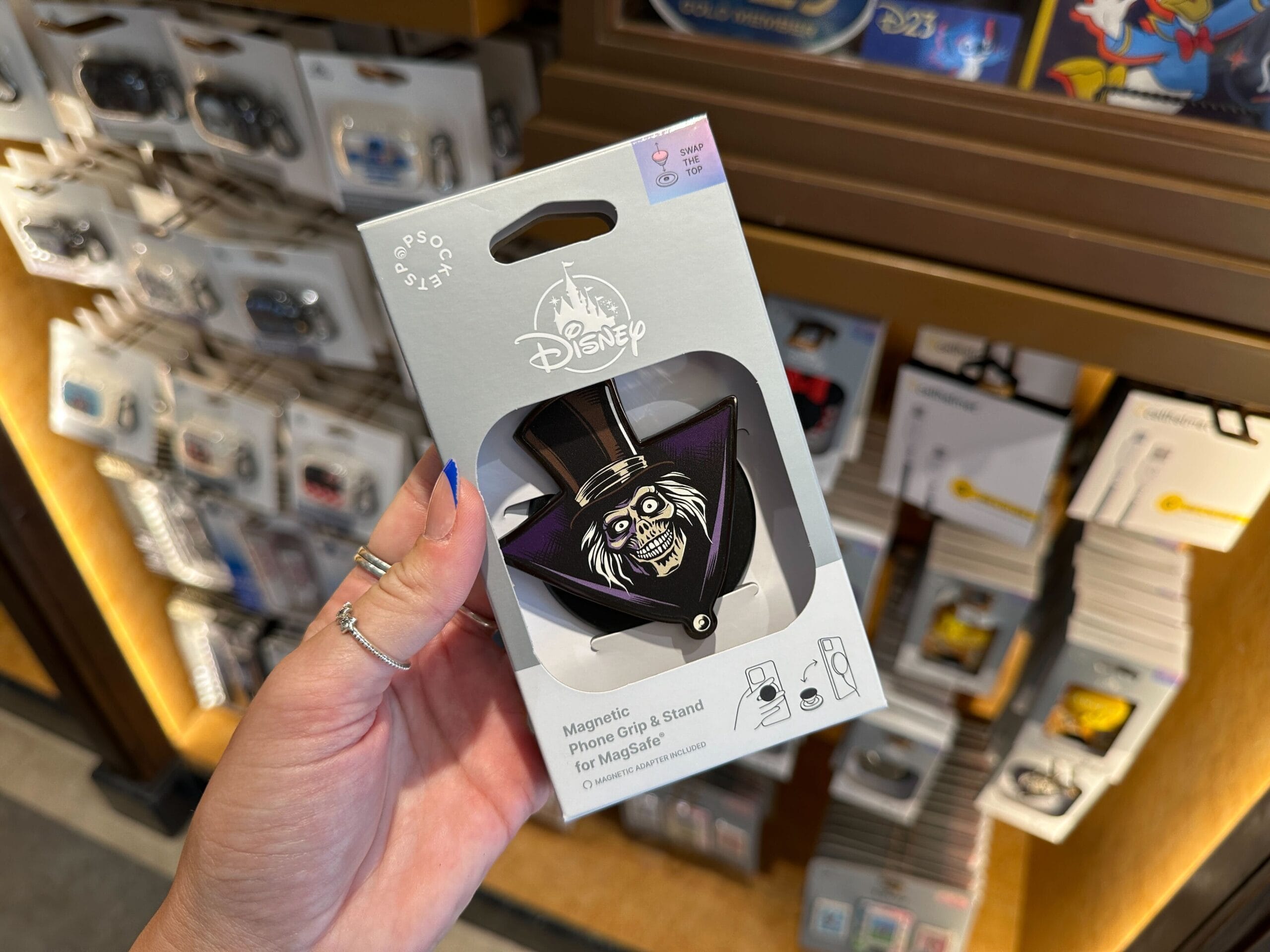 Pop Socket Hatbox Ghost Disney, coloris violet et noir