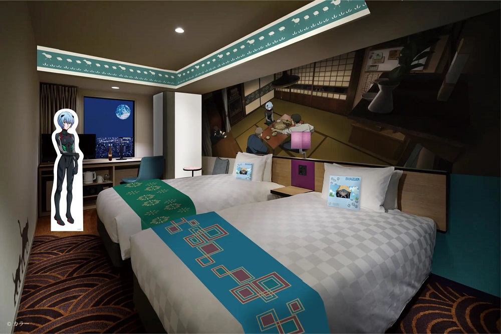 Chambre thématique Evangelion à l'hôtel Sunshine City Prince
